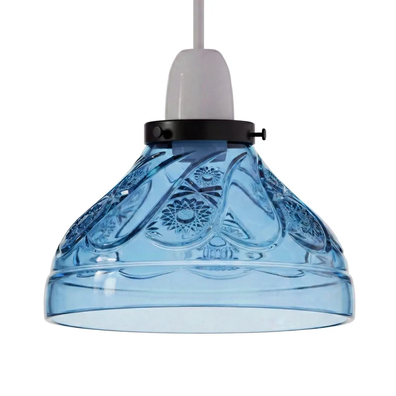 Glas Lampenschirm Ø 24,5 cm – florales Muster ~3513