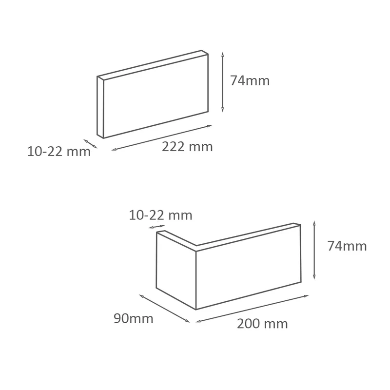 Brick Slips PARMA Gypsum Interior - Box