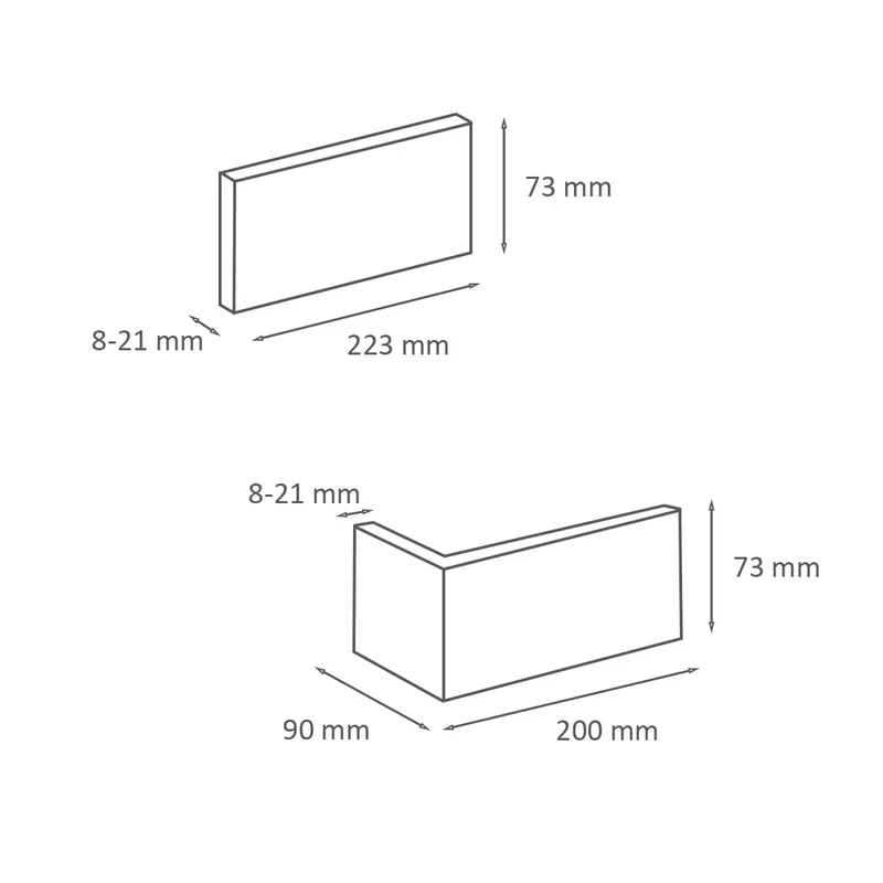 Brick Slips BOSTON Concrete Interior & Exterior - Box