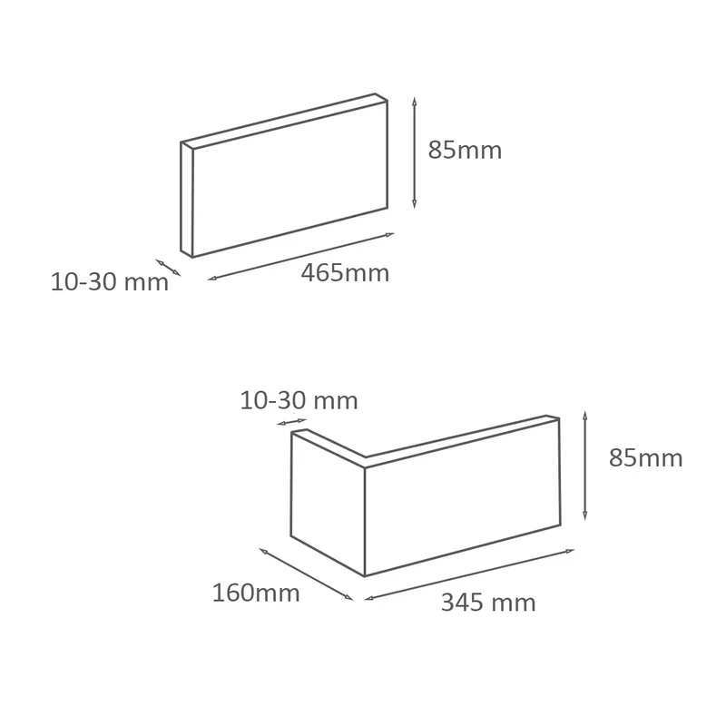 Brick Slips BRONX RED Concrete Interior & Exterior - Box