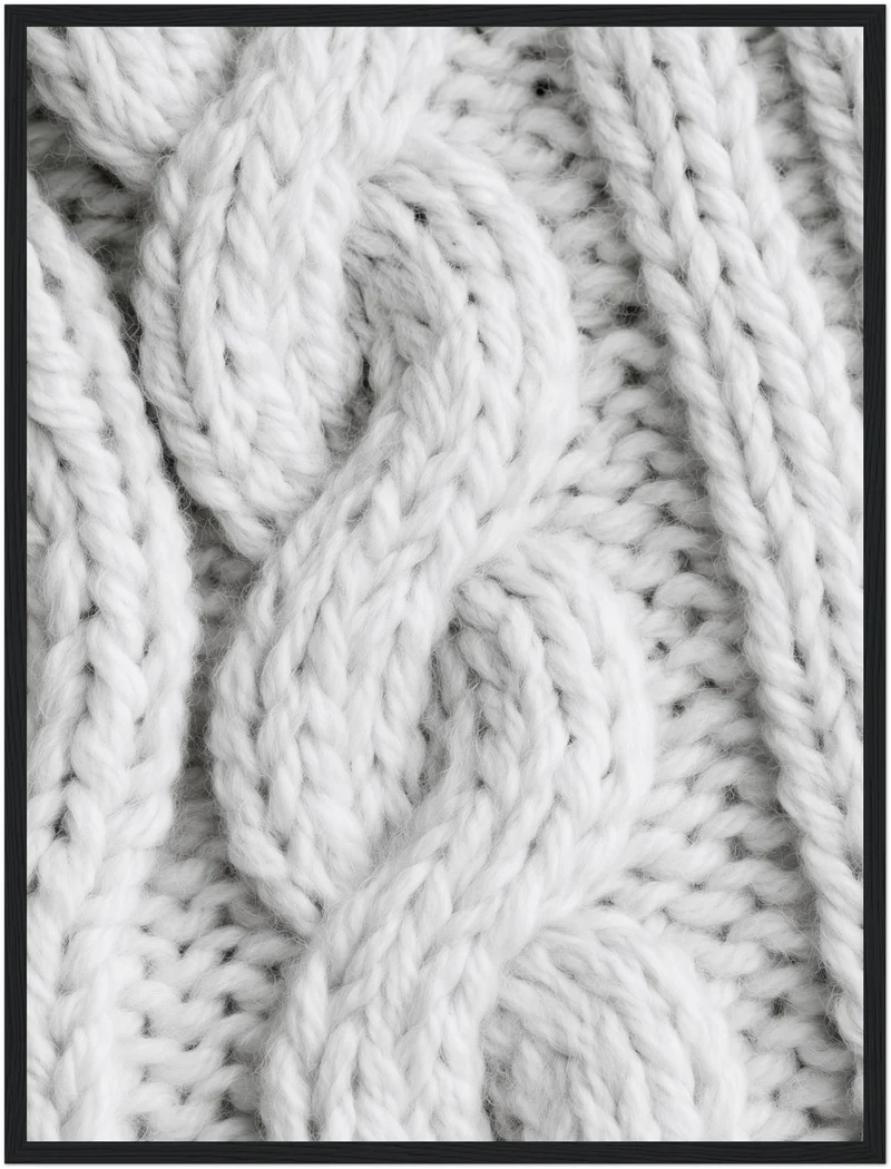 Weißes Strickgewebe Nahaufnahme Poster