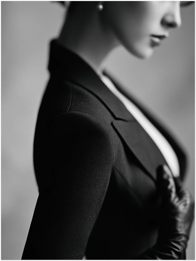 Frau im schwarzen Blazer Poster