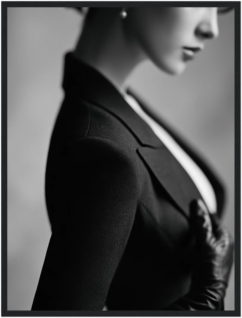 Frau im schwarzen Blazer Poster