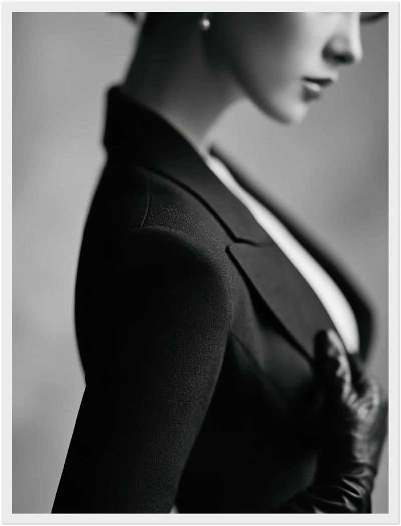 Frau im schwarzen Blazer Poster