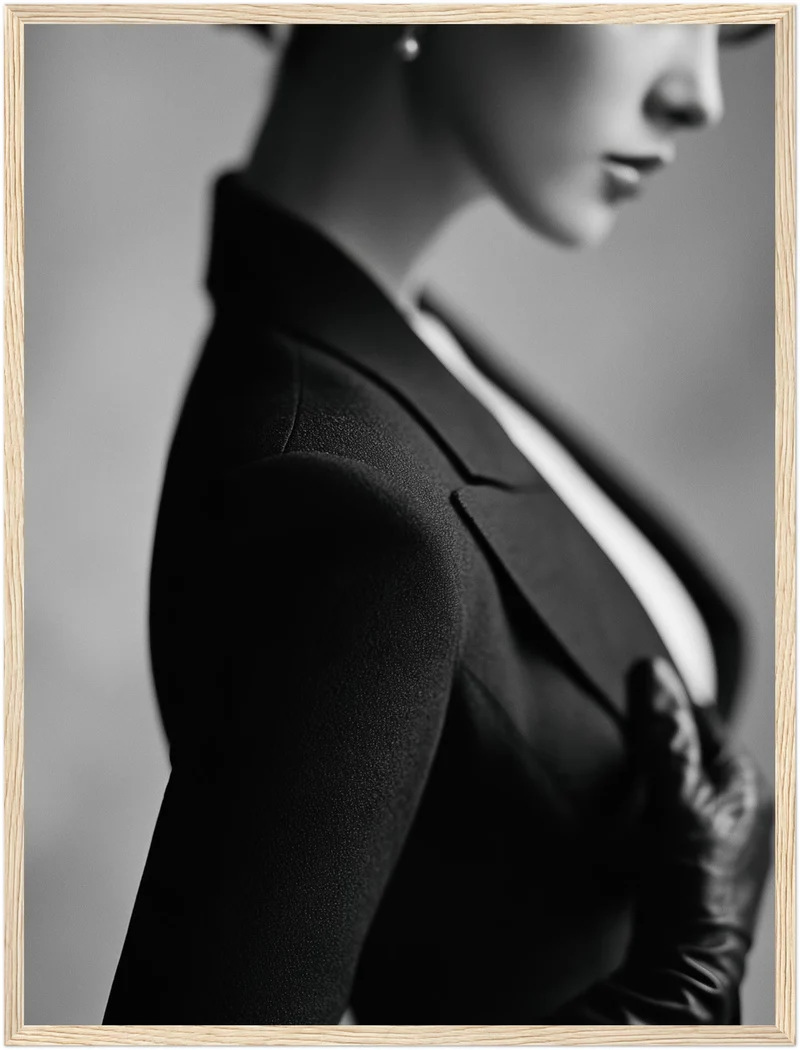 Frau im schwarzen Blazer Poster
