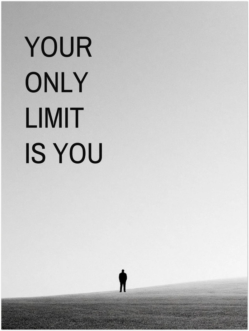 Your Only Limit Is You Silhouette Leinwand