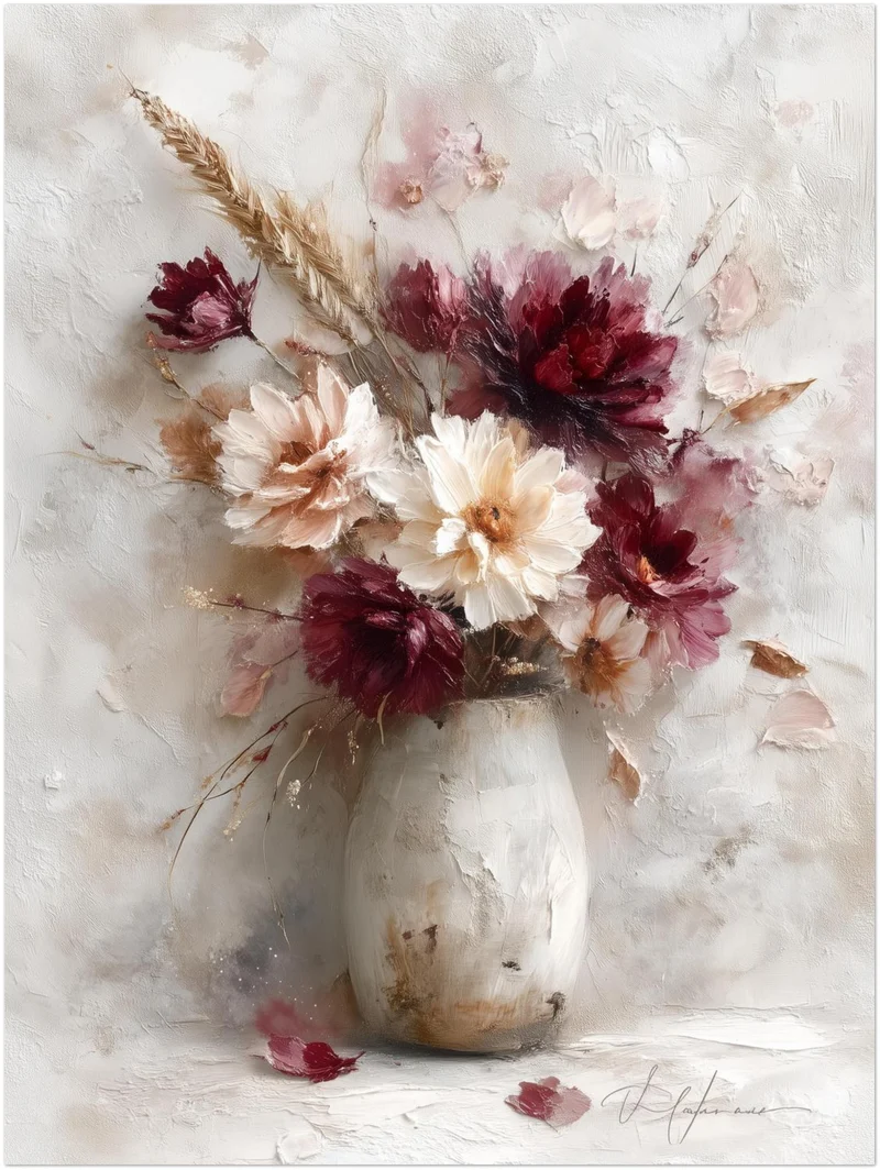 Blumenstrauß in Vase Leinwand