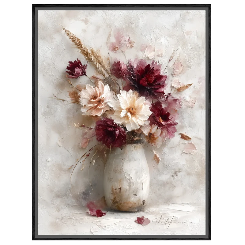 Blumenstrauß in Vase Leinwand
