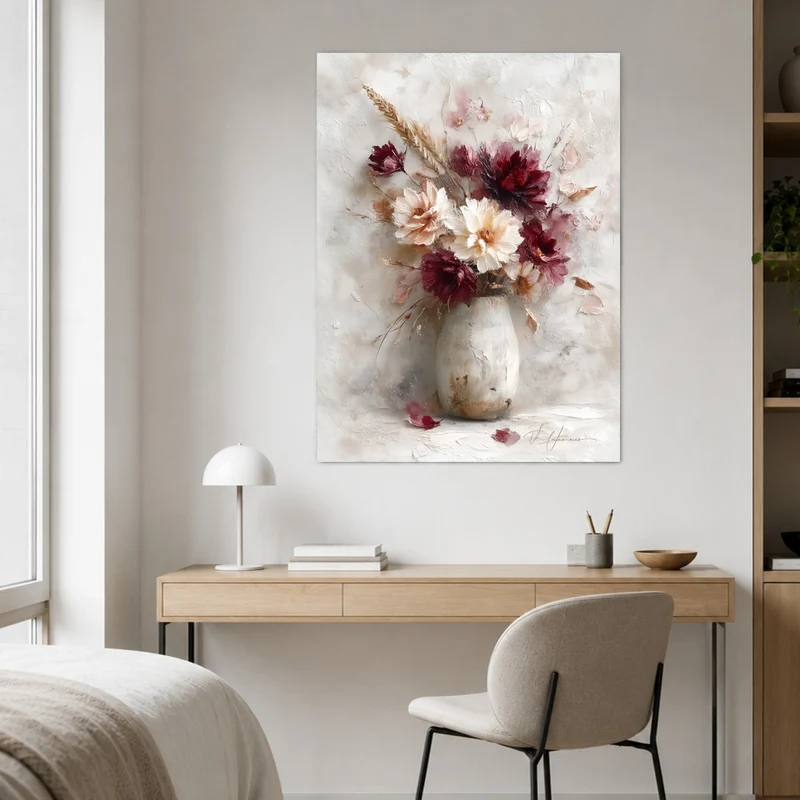 Blumenstrauß in Vase Poster