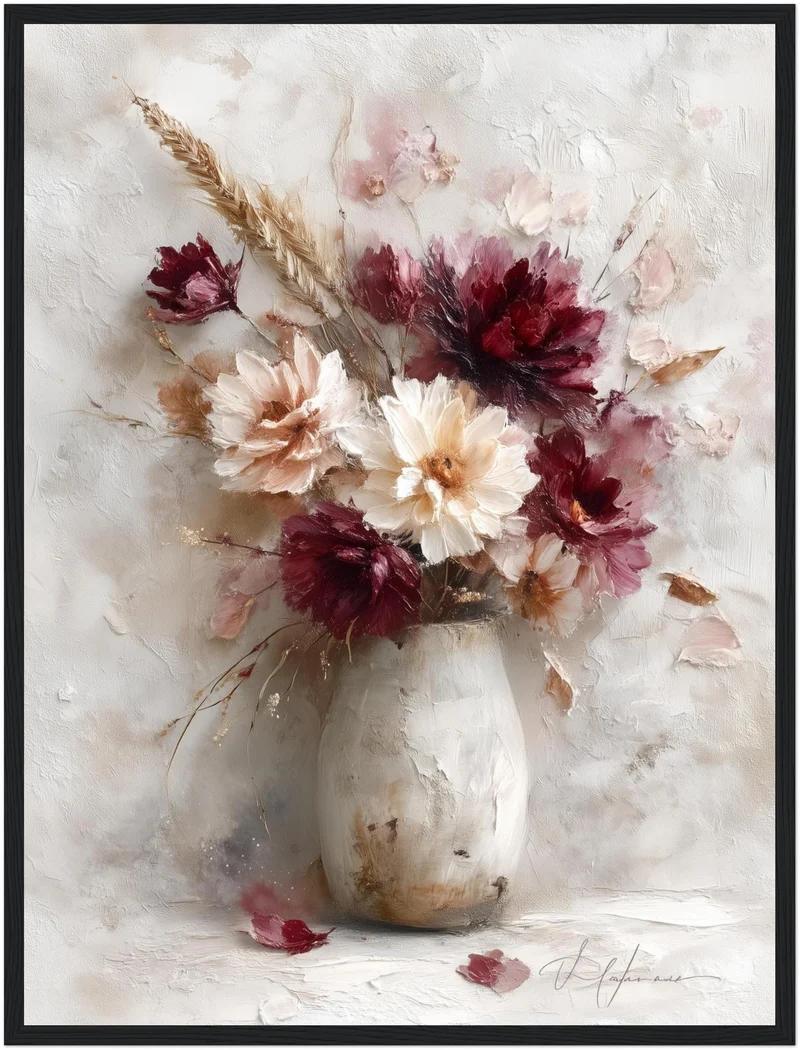 Blumenstrauß in Vase Poster