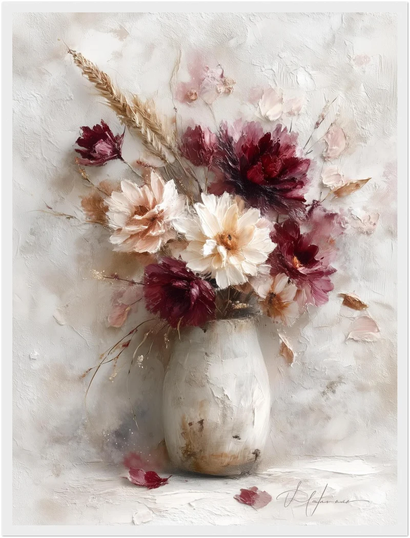 Blumenstrauß in Vase Poster