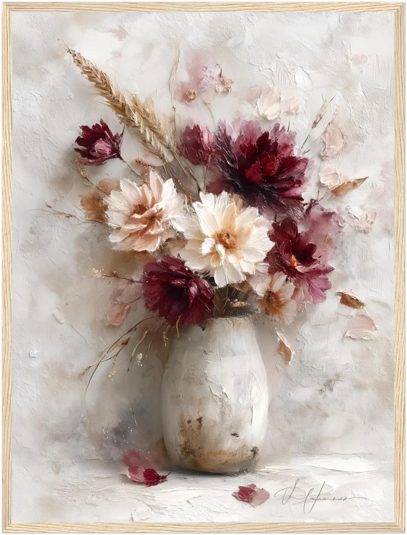 Blumenstrauß in Vase Poster