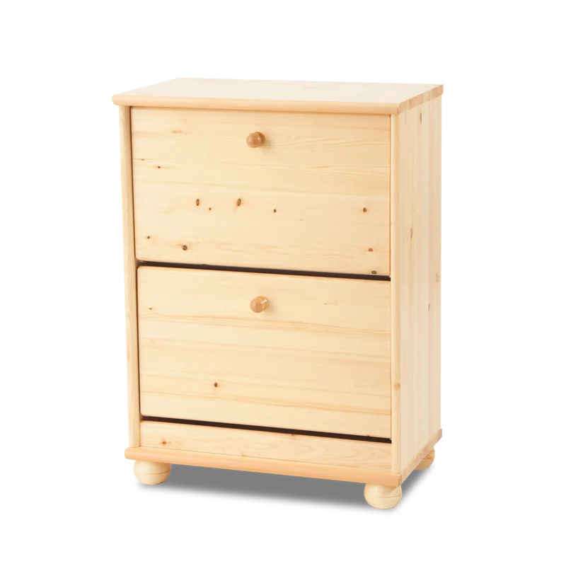 Claudia Schuhschrank Bio Kiefer – 2-türiger Schuhkipper aus 100% massiver Kiefer