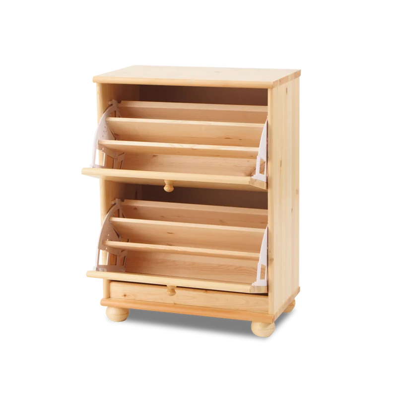 Claudia Schuhschrank Bio Kiefer – 2-türiger Schuhkipper aus 100% massiver Kiefer