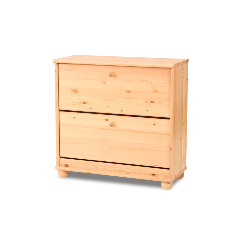 Claudia Schuhschrank Bio Kiefer – 2-türiger Schuhkipper aus 100% massiver Kiefer