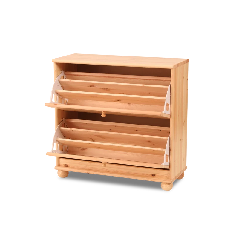 Claudia Schuhschrank Bio Kiefer – 2-türiger Schuhkipper aus 100% massiver Kiefer