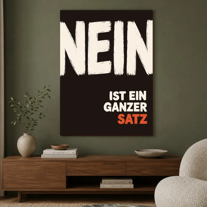 Nein ist ein Satz Poster