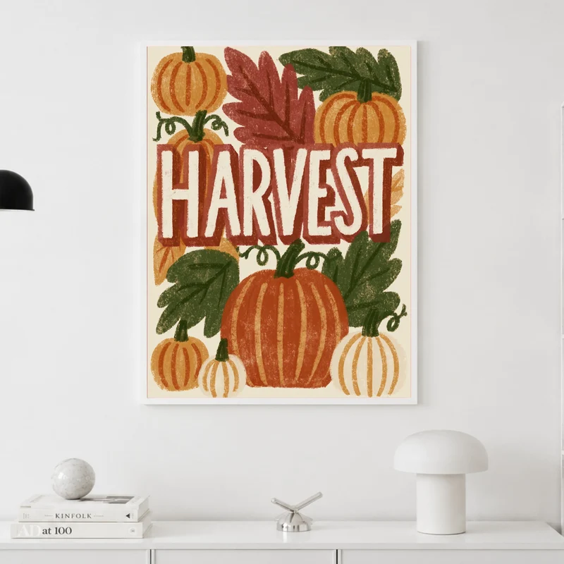 Kürbisse Harvest Herbst Poster