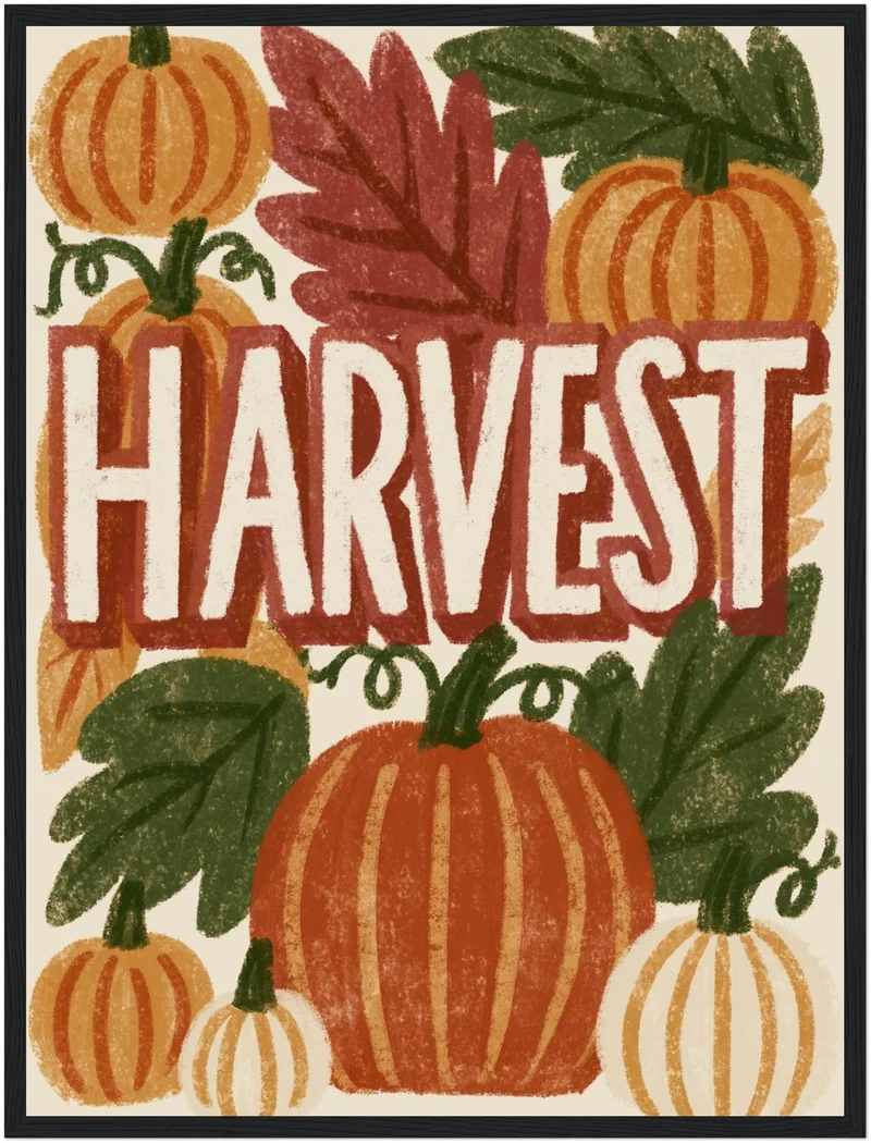 Kürbisse Harvest Herbst Poster