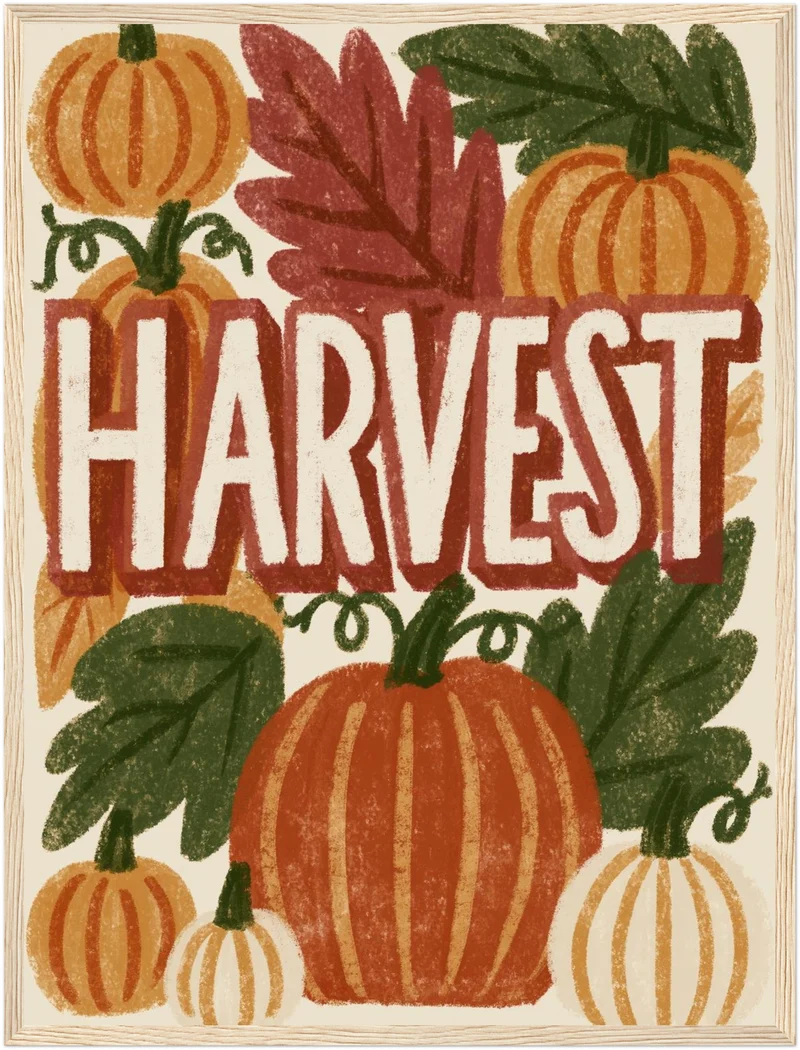 Kürbisse Harvest Herbst Poster