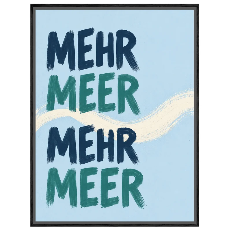 Mehr Meer Typografie Leinwand