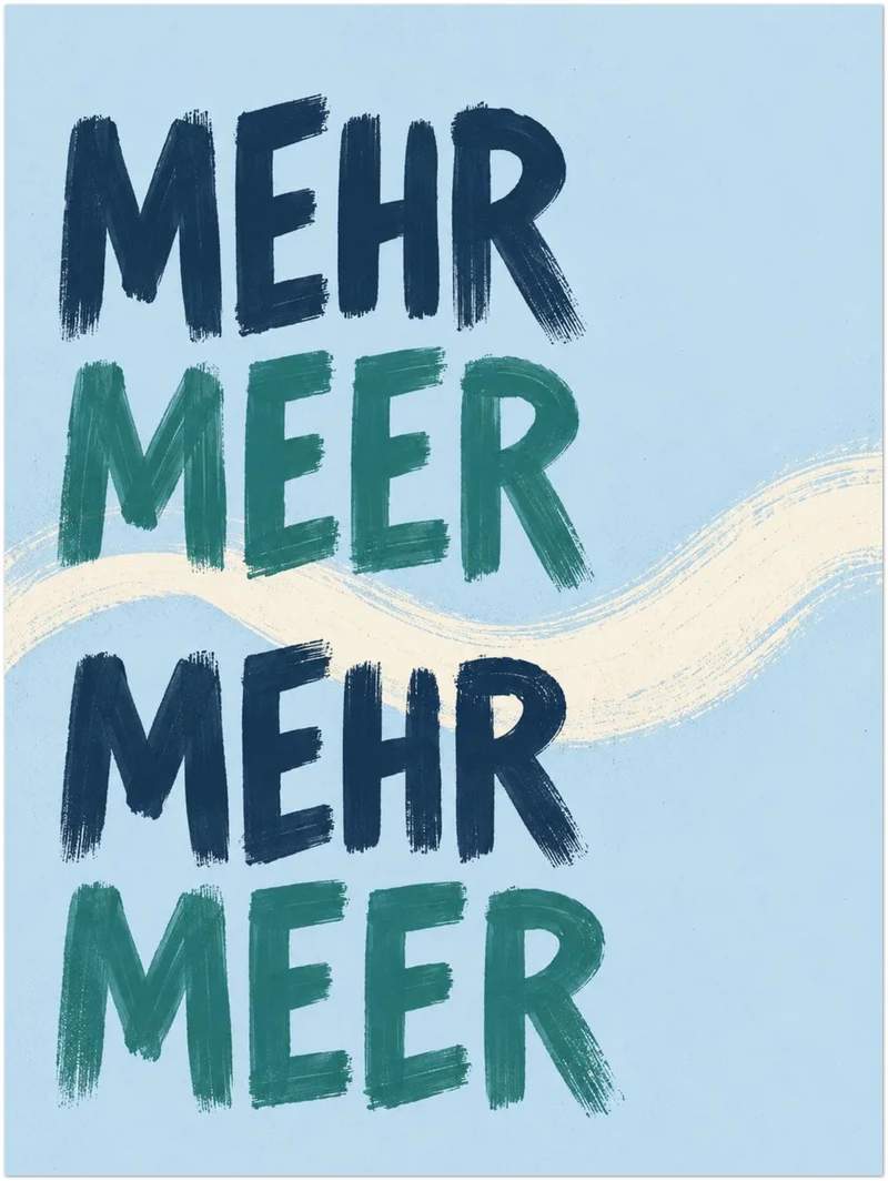 Mehr Meer Typografie Poster