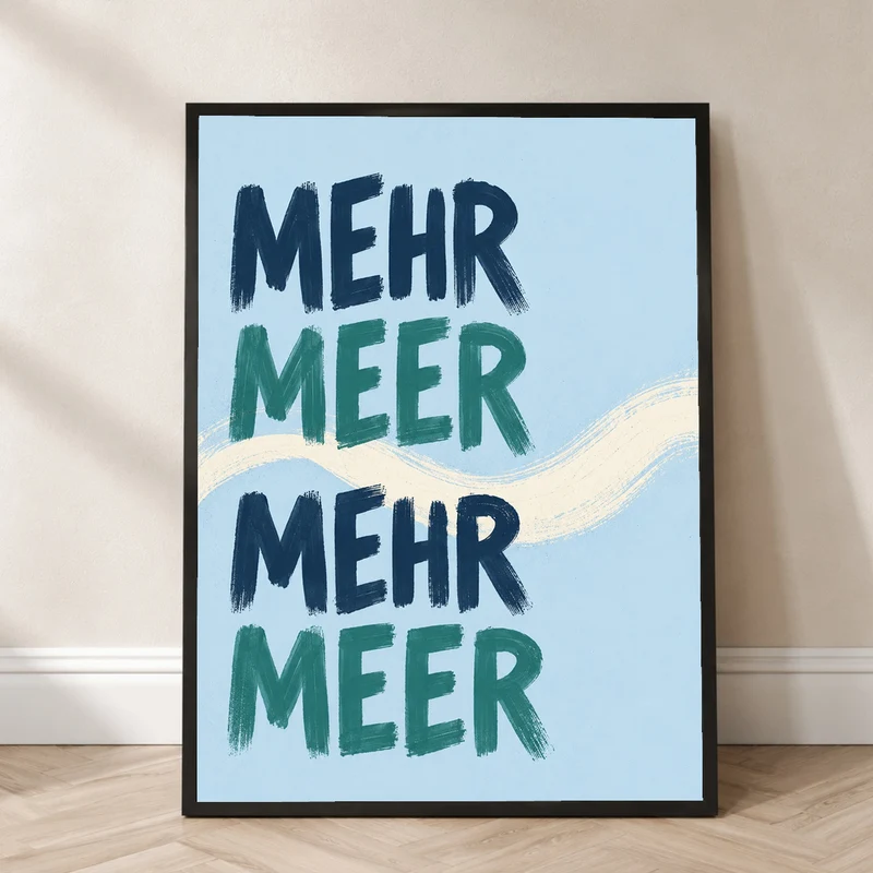 Mehr Meer Typografie Poster