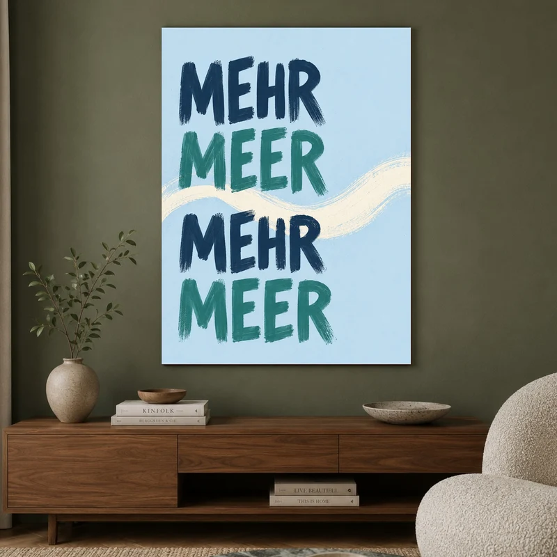 Mehr Meer Typografie Poster