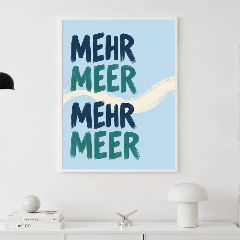 Mehr Meer Typografie Poster