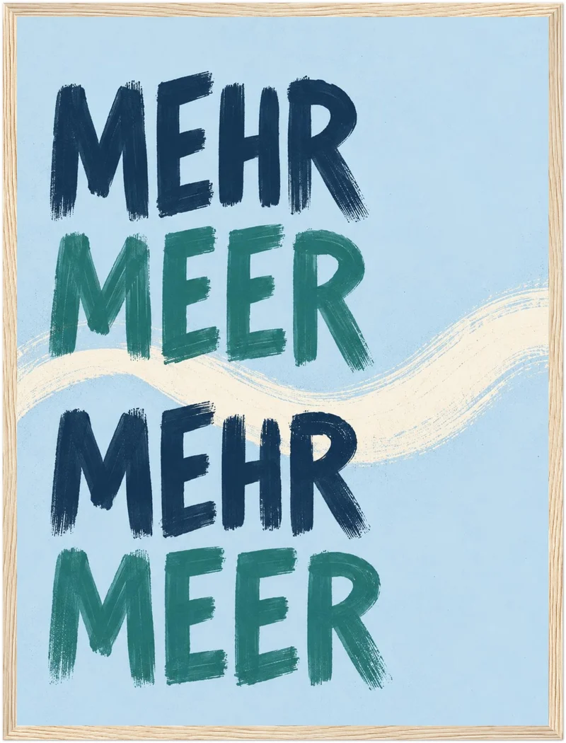 Mehr Meer Typografie Poster