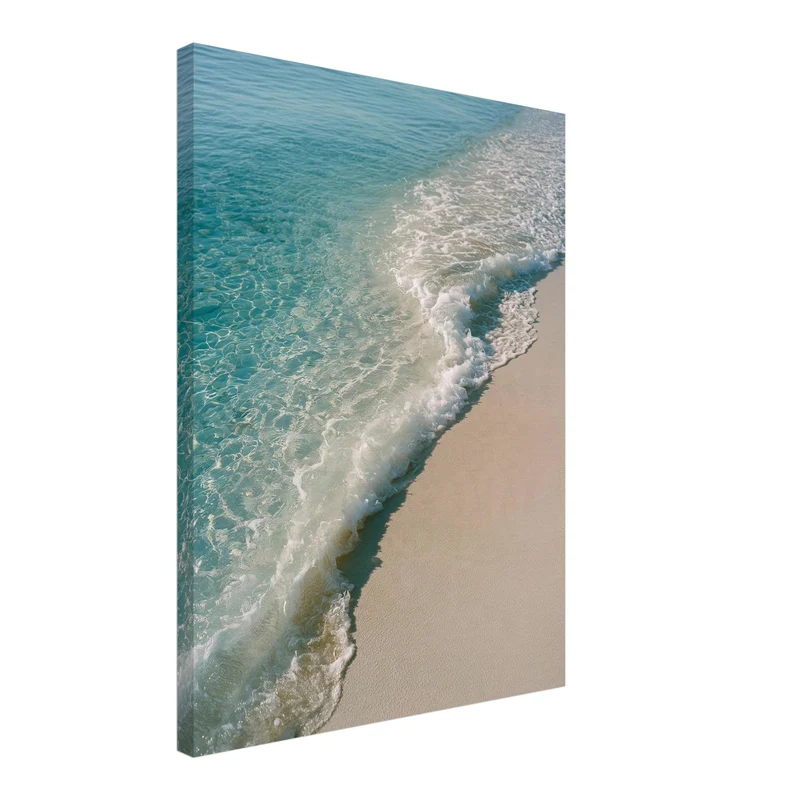 Türkise Welle am Strand Leinwand