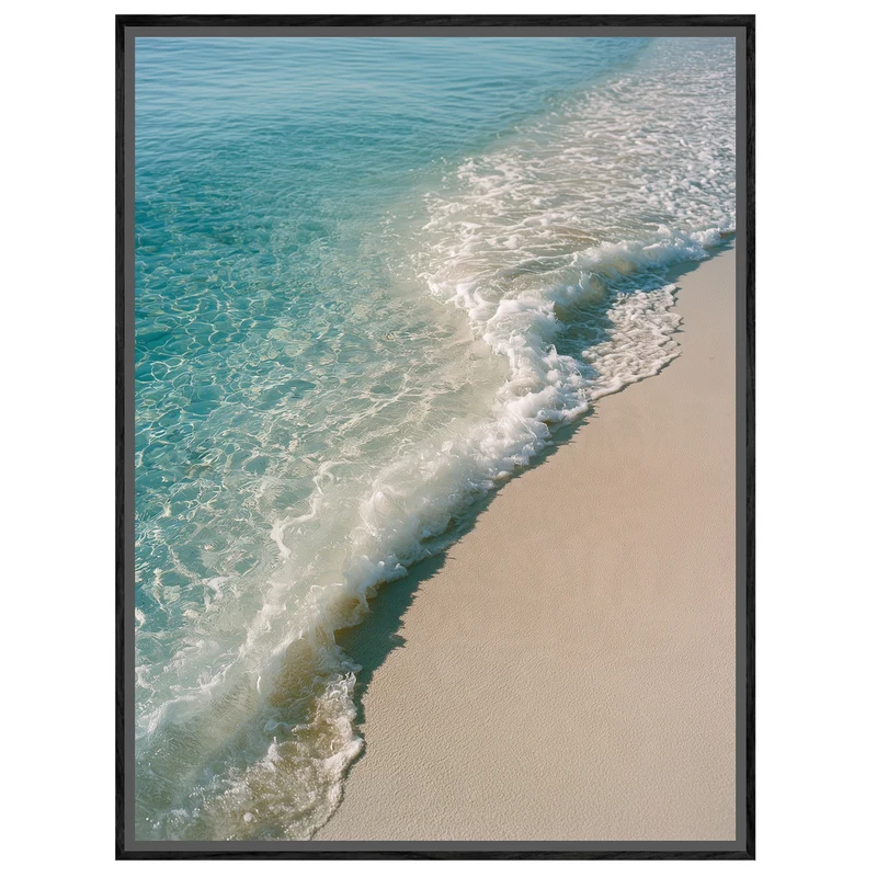 Türkise Welle am Strand Leinwand