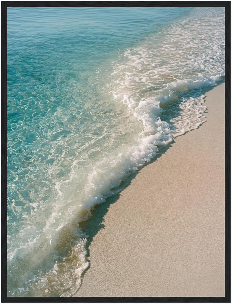 Türkise Welle am Strand Poster