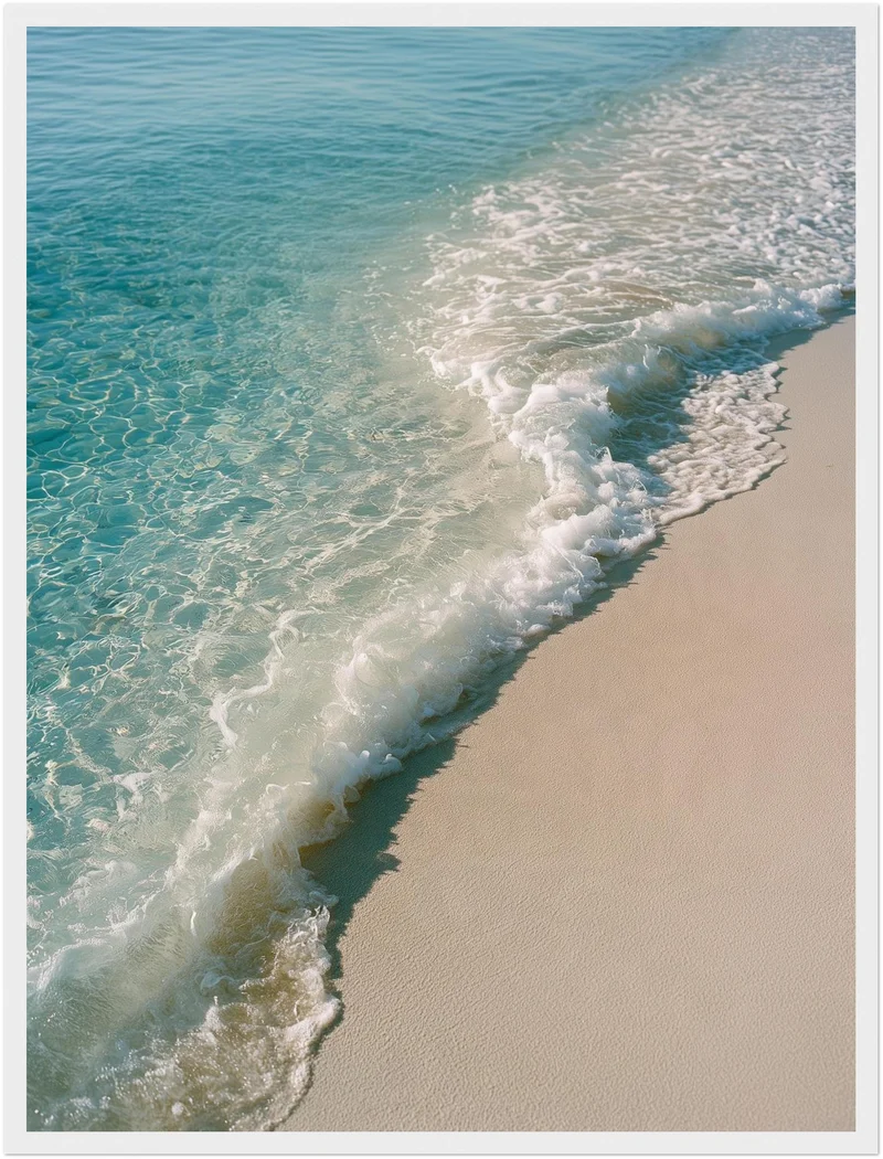 Türkise Welle am Strand Poster