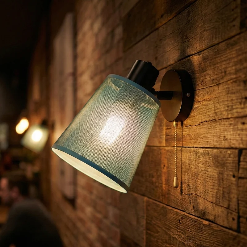 Ledsone Wandlampe mit Zugschalter| 90° Verstellbar | E27 ~3478