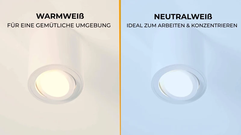 LED Aufbaustrahler 230V Weiß Rund - 5W GU10 LED - Glabo