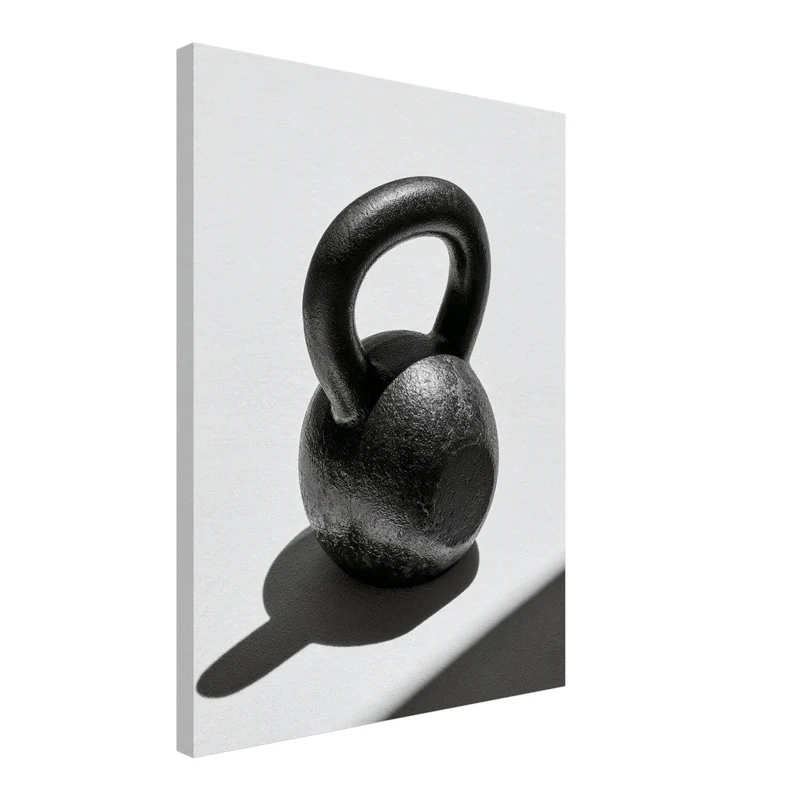 Eiserne Kettlebell im Schatten Leinwand