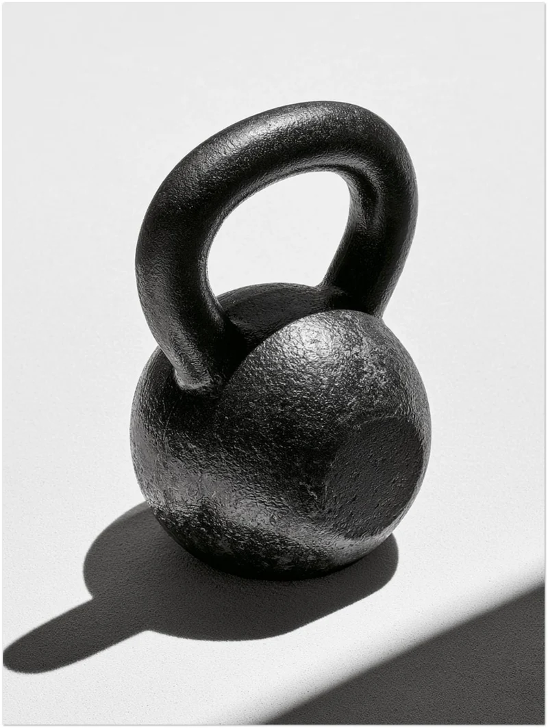 Eiserne Kettlebell im Schatten Poster
