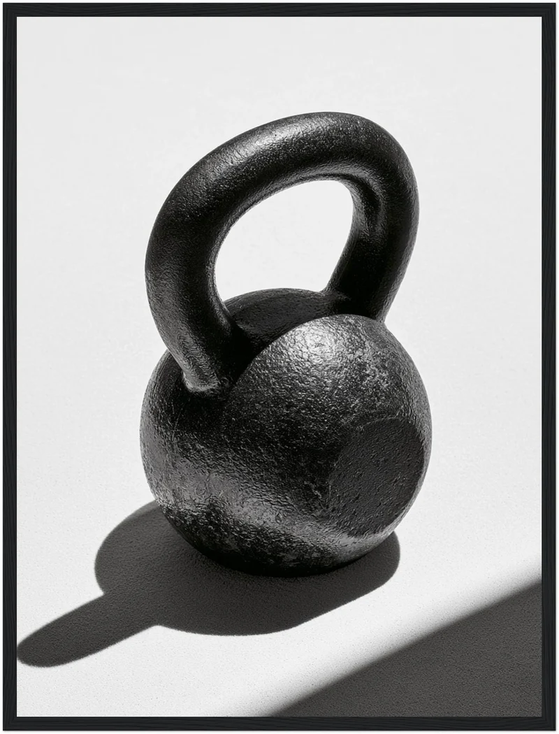 Eiserne Kettlebell im Schatten Poster