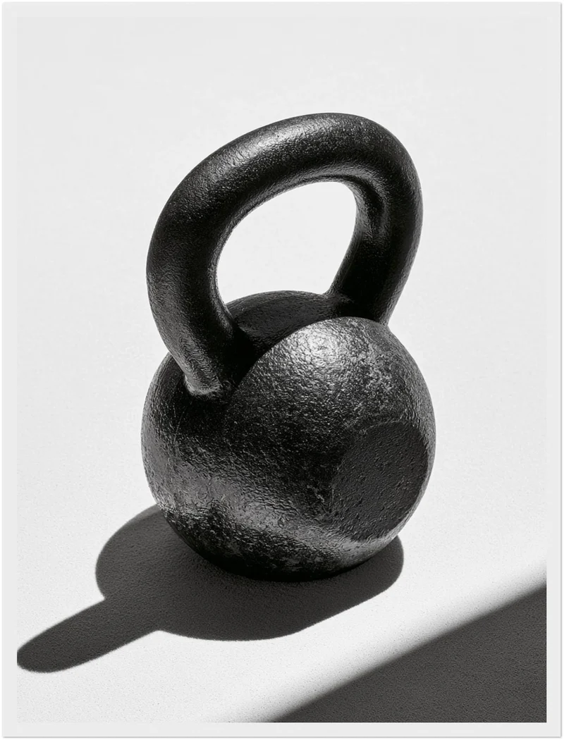 Eiserne Kettlebell im Schatten Poster