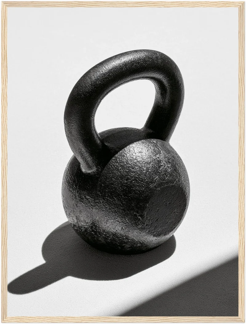 Eiserne Kettlebell im Schatten Poster