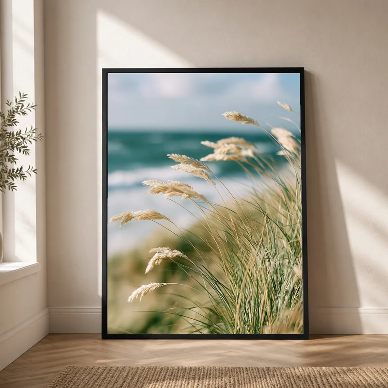 Dünengras am Meer Poster