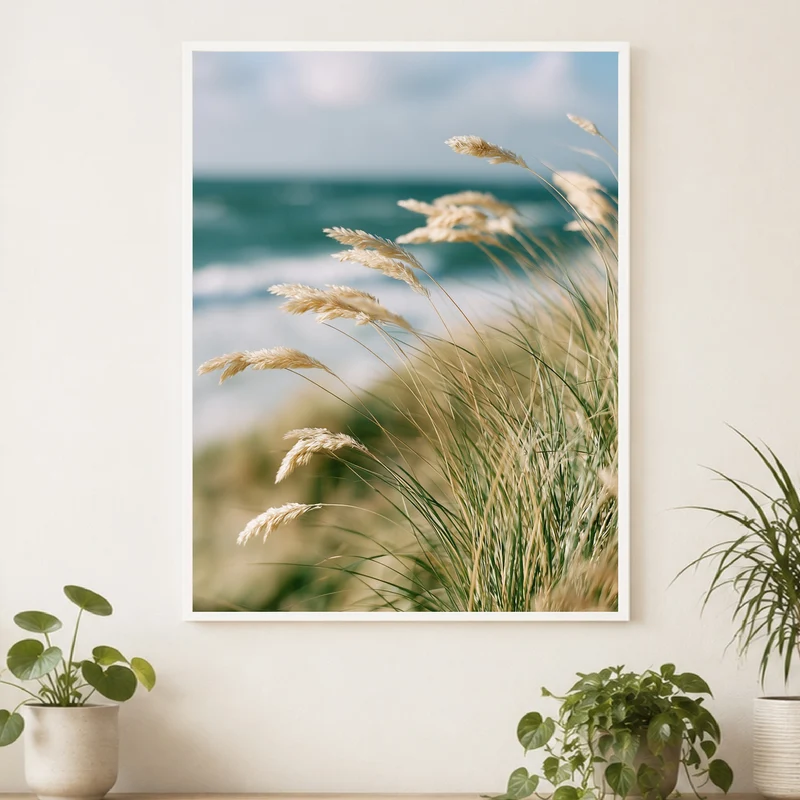 Dünengras am Meer Poster