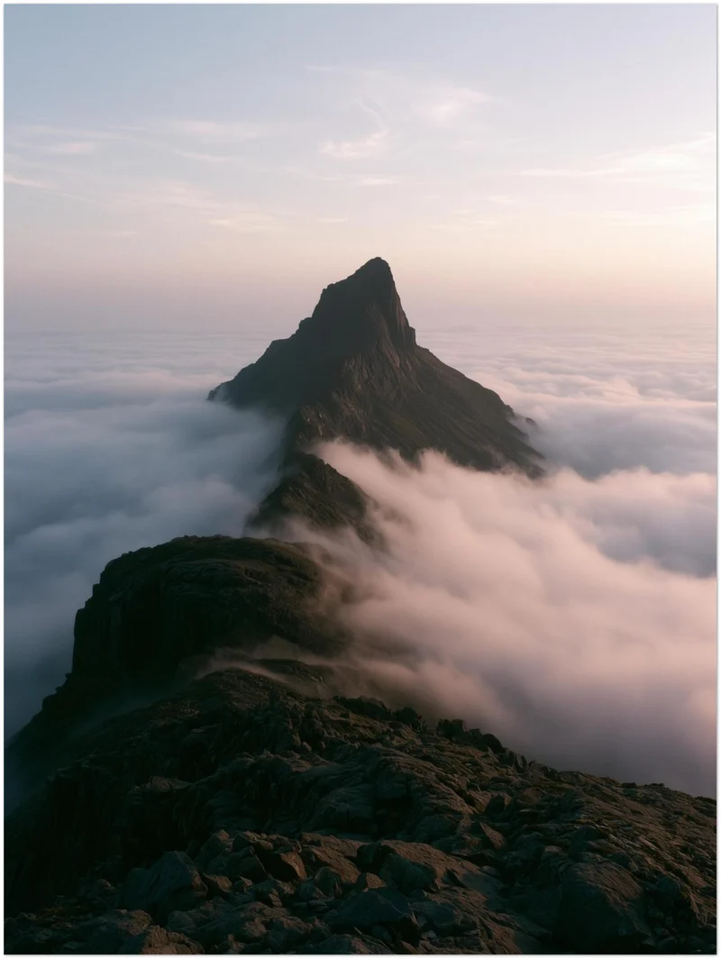 Gipfel über den Wolken Poster