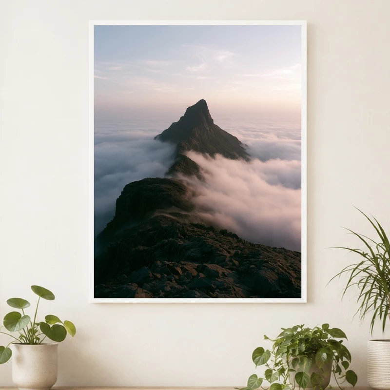 Gipfel über den Wolken Poster