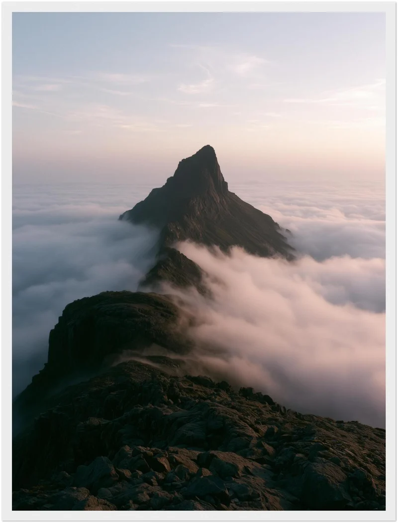 Gipfel über den Wolken Poster