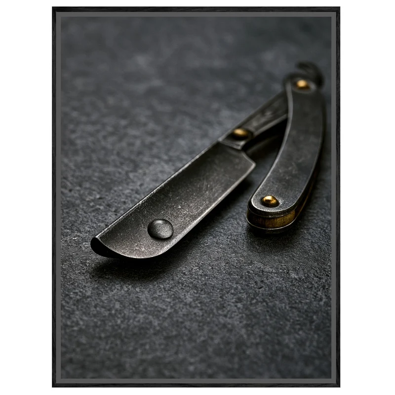 Rustikales Taschenmesser Nahaufnahme Leinwand