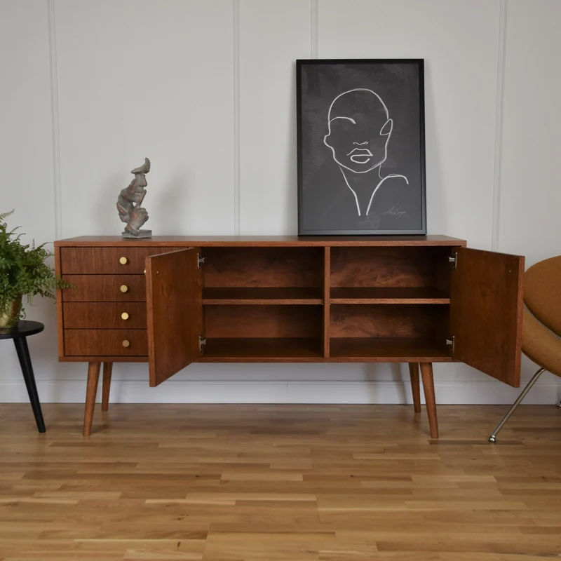 Sideboard CLASSY BROWN mit Griffen
