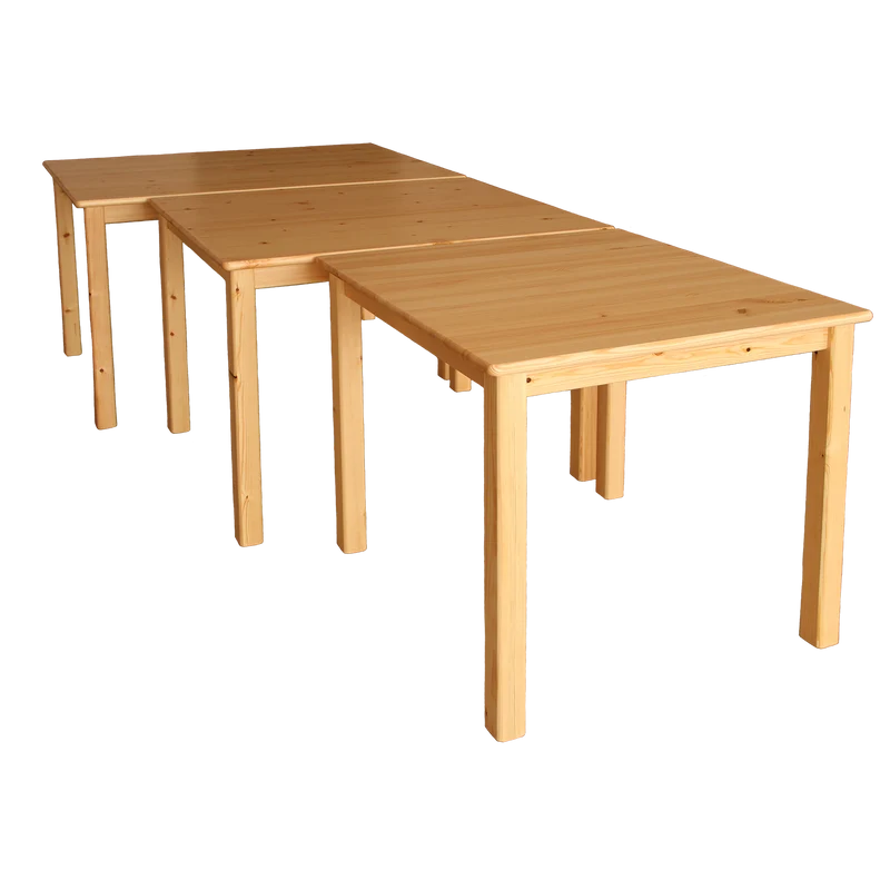 Esstisch aus Bio Kiefer Massivholz Leo 80-180 cm | Nachhaltiger Massivholztisch