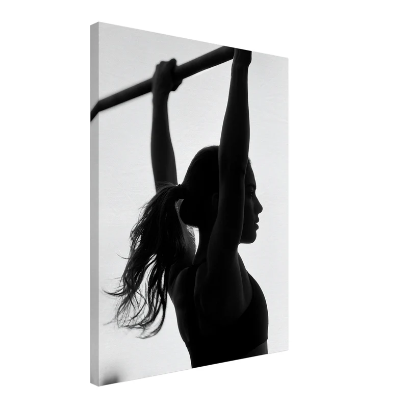 Klimmzug Silhouette Leinwand